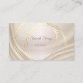 モダン エレガント おしゃれ, ゴールド サークル 名刺 (正面)