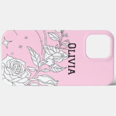 モダン エレガント かわいい ガーリー シンプル フラワー Case-Mate iPhoneケース (裏面 (横))