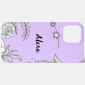 モダン エレガント かわいい ガーリー シンプル フラワー Case-Mate iPhoneケース (裏面 (横))