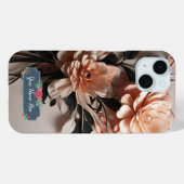 モダン エレガント アブストラクト アート 桃の花 Case-Mate iPhoneケース (裏面 (横))