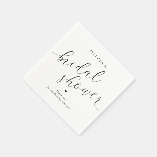 モダン エレガント カスタマイズ ブライダルシャワー ナプキン スタンダードカクテルナプキン (角)