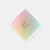 モダン エレガント カラフル テンプレート 手書き 名前 スタンダードカクテルナプキン (角)