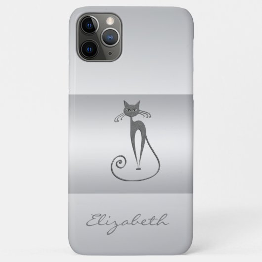 モダン エレガント ガーリー 猫 Case-Mate iPhoneケース (裏面)
