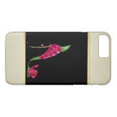 モダン エレガント ガーリー 黒 クリーム 花柄 ヒール Case-Mate iPhoneケース (裏面(横))