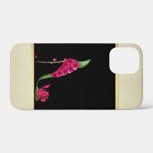 モダン エレガント ガーリー 黒 クリーム 花柄 ヒール Case-Mate iPhoneケース (裏面 (横))