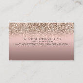 モダン エレガント, キラキラ ゴールド コンフェッティ, ハサミ 名刺 (裏面)