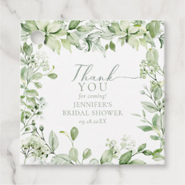 モダン エレガント グリーンフォールド サンクス フェイバータグ