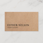 モダン エレガント グリーン 印刷 クラフト紙 コンサルタント 名刺 (正面)