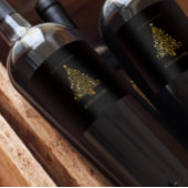 モダン エレガント コーポレート ゴールド クリスマス ホリデー ワインラベル