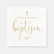 モダン エレガント ゴールド スクリプト 洗礼