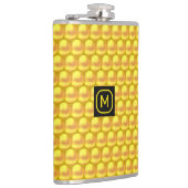 モダン エレガント ゴールド ドット & モノグラム フラスク (右)