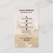 モダン エレガント ゴールド フォイル イヤリング ディスプレイ 名刺 (裏面)