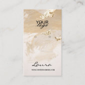 モダン エレガント ゴールド フォイル イヤリング ディスプレイ 名刺 (正面)