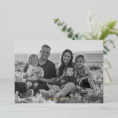 モダン エレガント ゴールド フォイル フォト ハッピー ホリデー カード (立ち正面)