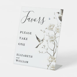 モダン エレガント シノワーズリー フラワーフェイバーズ ウェディング 台座サイン