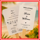 モダン エレガント シンプル オーダー オブ サービス ウェディング ハンドファン