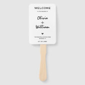 モダン エレガント シンプル オーダー オブ サービス ウェディング ハンドファン (正面)