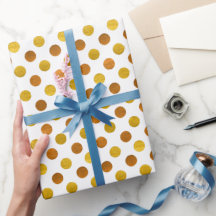 モダン エレガント シンプル クラシック ホワイト ゴールド ドット