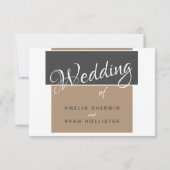 モダン エレガント シンプル スクリプト RSVP メニュー選択 (裏面)