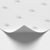 モダン エレガント シンプル プロフェッショナル 名前イニシャル ラッピングペーパー (角)