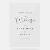 モダン, エレガント，スクリプト， アクリルサイン (正面)