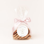 モダン エレガント セーブ・ザ・デート スティッカー スクリプト フォント ラウンドシール