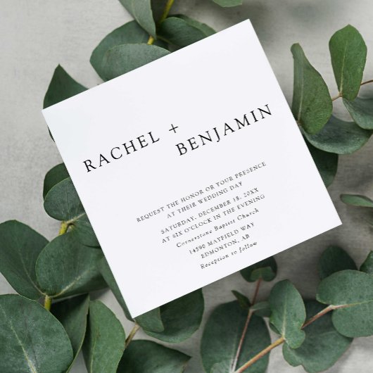 モダン エレガント タイムレス ミニマル クラシック フォーマル 招待状