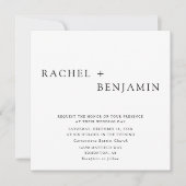 モダン エレガント タイムレス ミニマル クラシック フォーマル 招待状 (正面)