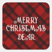 モダン エレガント チェック スクエアシール (正面)