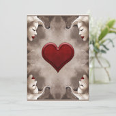 モダン、エレガント、ハートカードイラストレーション サンキューカード (スタンド正面)