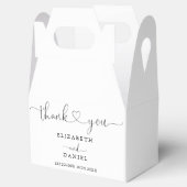 モダン エレガント ハートスクリプト ウェディング フェイバーボックス (オープン)