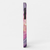 モダン エレガント パープル ゴールド 大理石 名前入り Case-Mate iPhoneケース (裏面/左)