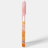 モダン エレガント ピーチ ゴールド マーブル 名前入り Case-Mate iPhoneケース (裏面 / 右)