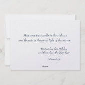 モダン エレガント ファンシー ユニーク ボーホ ホリデー カード (裏面)