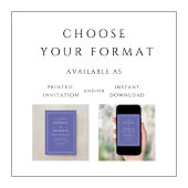 モダン エレガント フォーマル パープル ウェディング 招待状