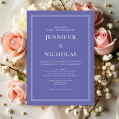 モダン エレガント フォーマル パープル ウェディング 招待状