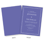 モダン エレガント フォーマル パープル ウェディング 招待状