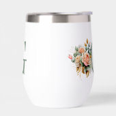 モダン エレガント フラワカスタム モノグラム (左面)