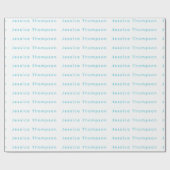 モダン エレガント プレーン シンプル プロフェッショナル ネーム ラッピングペーパー (フラット)