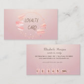 モダン エレガント プロフェッショナル ピンク マカロン ロイヤリティカード (正面/裏面)