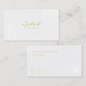 モダン, エレガント,プロフェッショナル,金ゴールド，ミニマリスト 名刺 (正面/裏面)