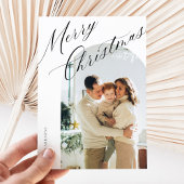 モダン エレガント ボーホ スクリプト ホリデー カード