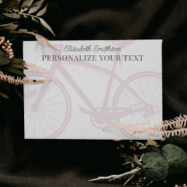 モダン エレガント ミニマリスト 自転車 ピンク パーソナル 便箋