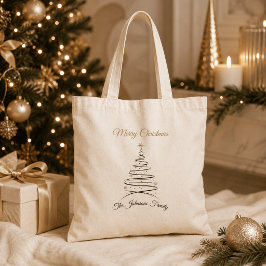 モダン エレガント ミニマル クリスマスツリー トートバッグ