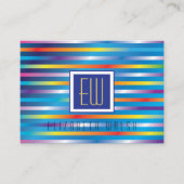 モダン エレガント ミニマル グラデーション ライン 3.5 x 2.5 名刺 (正面)