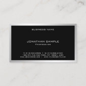 モダン エレガント ミニマル シルバー プロフェッショナル 名刺 (裏面)