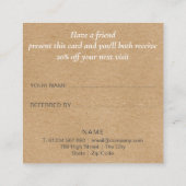 モダン エレガント ラスティック クラフト グリーンナリー 紹介カード (裏面)