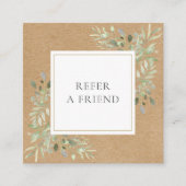 モダン エレガント ラスティック クラフト グリーンナリー 紹介カード (正面)