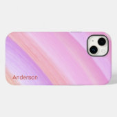 モダン エレガント レトロ ライン モノグラム Case-Mate iPhoneケース (裏面 (横))