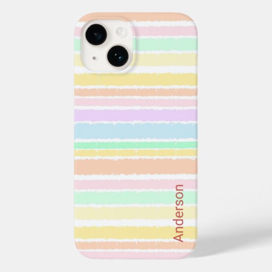 モダン エレガント レトロ ライン モノグラム Case-Mate iPhoneケース (裏面)